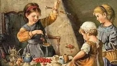 الثلاث فتيات و جره العسل 